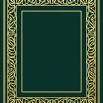 Modern Art Interlocking Fan Motif with Golden Highlights (Green) - ODIKA