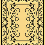 Traditional Blossom Vine Labyrinth Symmetrical Dynasty(Yellow)