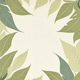Exotic Leaf Motif Green Beige Botanical Garden Area(Beige)