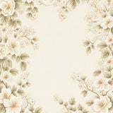 Chic Beige Area Featuring Lush Floral Design Elements(Beige)