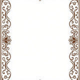 Ornate Paisley Scrollwork Machine Floor(Brown)