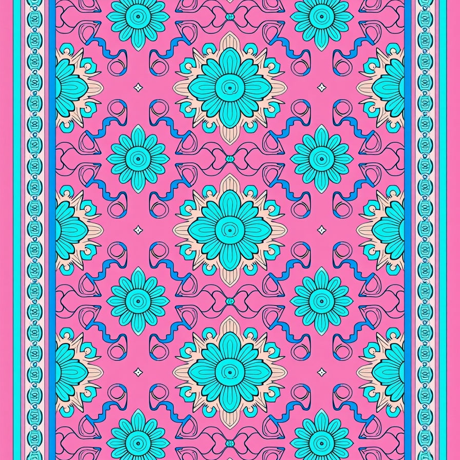 Enchanting Mediterranean Motif Decorative Pathway Enhancement (Pink) - ODIKA