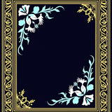 Art Nouveau Inspired Garden with Curved Leafy (Gold)