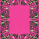 Ornate Petal Scrollwork Enhanced by Interlocking Vine (Pink)
