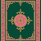 Forest Canopy Medallion with Subtle Baroque Flourish (Green) - ODIKA