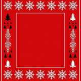 Joyful Nordic Yuletide Evergreen Celebration Motif(Red)