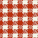 Farmhouse Checkered Lattice Grid Autumn Harvest(Red)