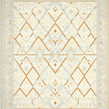 Geometric Weave Neutral Tone Diamond Lattice Area(Beige)