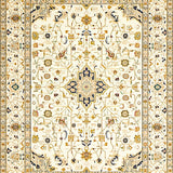 Elegant Speckled Beige Area with Intricate Oushak Floral(Beige)
