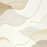 Elegant Edge Beige with Subtle Wave Design(Beige)
