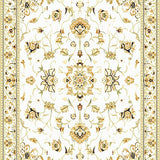 Artistic Abstract Floral Area With Elegant Beige And Ivory Design(Beige)