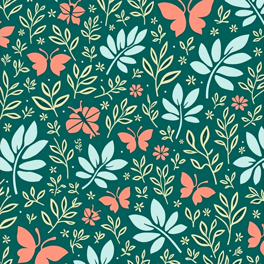 Whimsical Garden Flight with Leafy Insect Embellishments (Green) - ODIKA