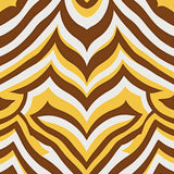 Retro Chevron Wave with Mid Modern(Brown)