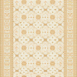 Edge Rug with Symmetrical Geometric Patterns and Neutral Tones(Beige)