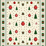 Xmas Charm Beige Holiday Tree Kitchen of Winter(White)