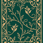 Art Nouveau Vinework with Stylized Leaf Flourishes and Curved Detailing (Green) - ODIKA