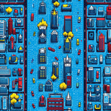 Colorful Roads and Buildings Artistry(Blue)