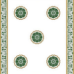 Petal Medallion with Interlocking Flourish Motifs (White) - ODIKA