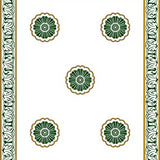 Petal Medallion with Interlocking Flourish Motifs (White) - ODIKA