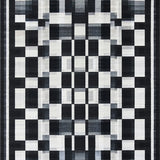 Graphic Checkered Patio Modern Floor Covering(Black)
