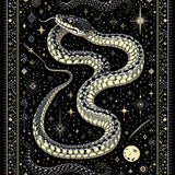 Chic Dark Animal Print Accent(Black)