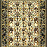 Elegant Abstract Floral Featuring Ornate Geometric(Beige)