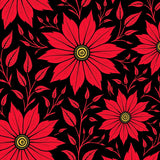 Winter Wonderland Poinsettia Bloom Design(Red)