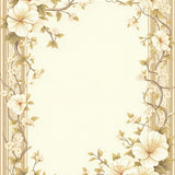 Neutral Floral Area for Home Office(Beige)