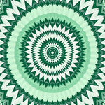 Burst with Radiating Petal Sunburst Configuration (Green) - ODIKA