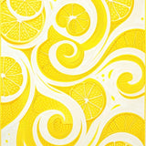 Lemon Zest Swirl Floor Art(Yellow)