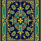 Damask Flourish Scroll with Baroque Ornamental Details (Gold) - ODIKA