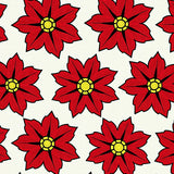 Traditional Poinsettia Blossom Elegant Heritage Accent(Red)