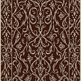 Delicate Vine and Leaf Scroll With Ornate Detailing (Brown)