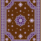 Tile Mosaic with Burst Motifs Decorative(Brown)