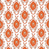 Paisley Cascade with Teardrop Shapes and Flowing Vine Arrangements (Orange)