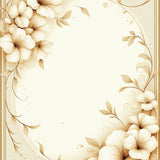 Sophisticated Non Slip Bath With Elegant Cream Floral Motif Design(Beige)