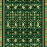 Elegant Geometric Spotted Area with Green and Gold Accents(Green)