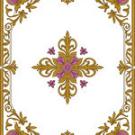 Damask Tapestry with Classical European Ornamental (Gold) - ODIKA