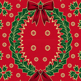 Festive Holly Berry Wreath Welcome with Bow Accent Design(Red)