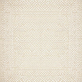 Earthy Neutral Area with Miniature Diamond Trellis and Linear Accents(Beige)