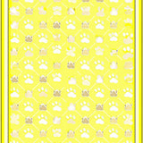 Charming Small Animal with Whimsical Paw Prints(Yellow)