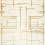 Gold Accented Beige Modern(Beige)