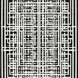 Chic Linear Harmony With Interlocking Stripe Grid And Modern Contrast(White)