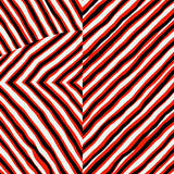 Classic Striped Monochrome Chevron Motif(Red)