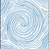 Deluxe Wavy Ripple Effect Plush Modern Contemporary Accent (Blue)