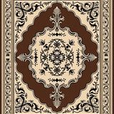 Damask Filigree with Retro Faded Highlights(Brown)