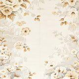 Stylish Tufted with Vibrant Floral Motifs in Neutral Shades(Beige)