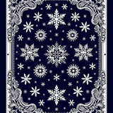 Festive Snowflake Holiday Semi Circle Entrance Welcome(Blue)