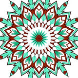 Inspired Symmetrical Floral with Ornate Center Medallion (Turquoise)