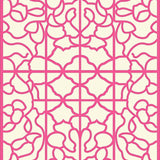 Minimalist Interlocking Lattice with Delicate Archways (Pink)